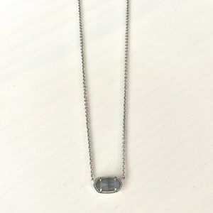 Kendra Scott Elisa necklace Silver/Grey NWOT